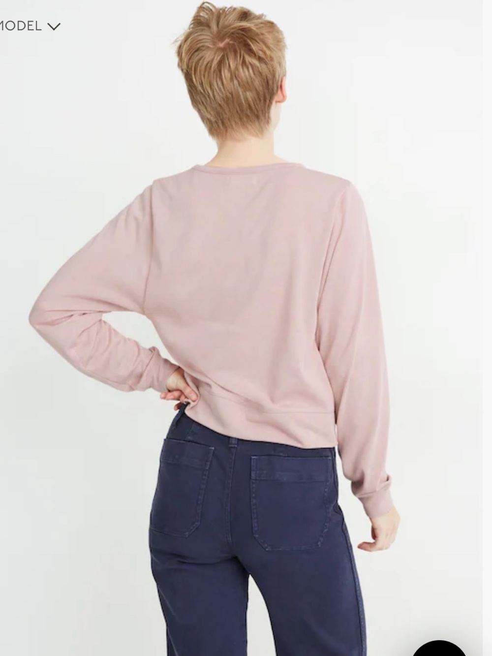 Madewell Dolman-Sleeve Pocket Tee in Pink Wisteria Dove - Picture 3 of 4